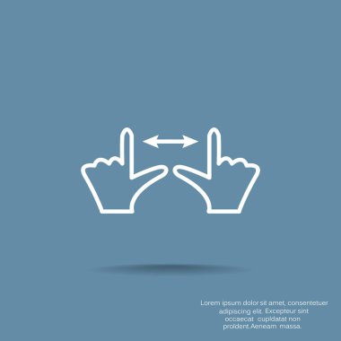 el işareti vektör çizim 