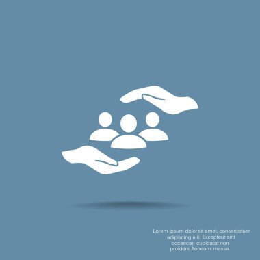 insanlar ve el web simgesi grubudur. vektör tasarımı