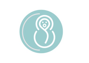  küçük bebek sembolü, vektör çizim