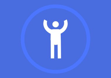 Kazanan düz simge, vektör illüstrasyonu