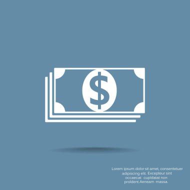 İş düz simgesi, vektör illüstrasyonu