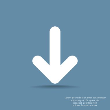 Simge, basit vektör çizim dönük ok