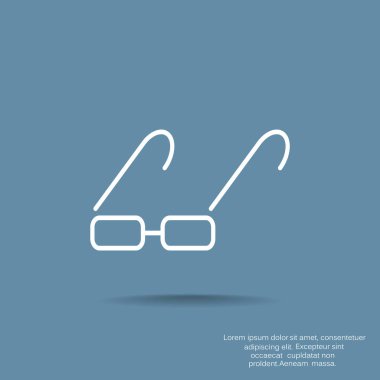 gözlük işareti vektör çizim 