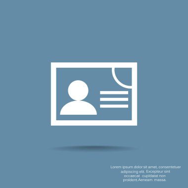 iş kartı simgesi, vektör illüstrasyonu