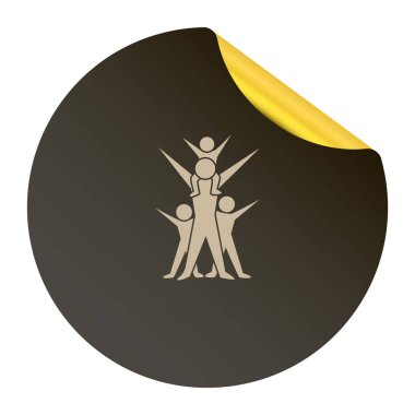 Grup insanlar web simgesi, vektör çizim