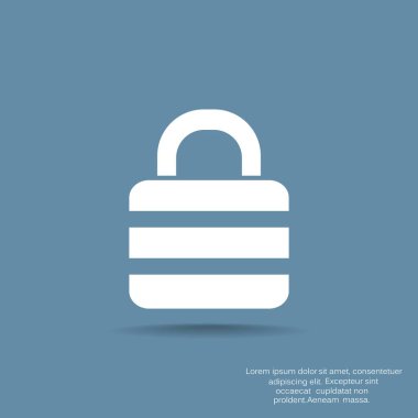   Düz simge, vektör resimlemesini kilitle