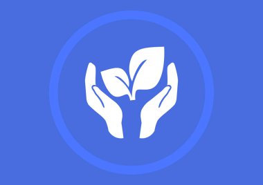 çevre koruma, web simgesi bir el işareti Filiz