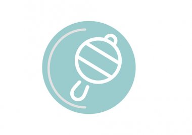 Bebek emziği düz kutsal kişilerin resmi, vektör çizim