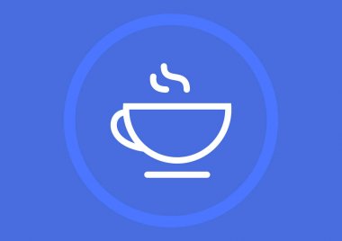 fincan kahve kutsal kişilerin resmi, vektör çizim