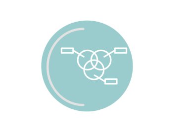 İş diyagramı düz simgesi web tasarımı için