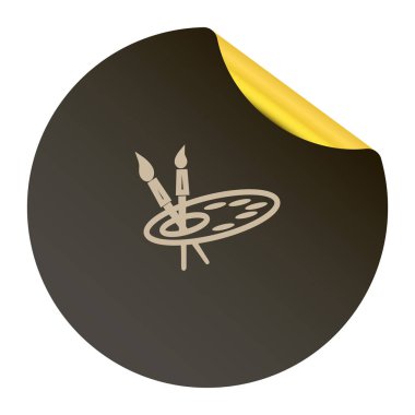 Boya fırçaları paletle sanat