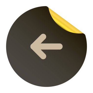 Sol simgesi, basit vektör çizim gösteren oka