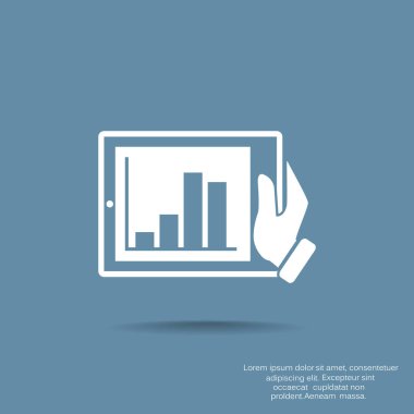 iş grafiği simgesi, vektör illüstrasyonu