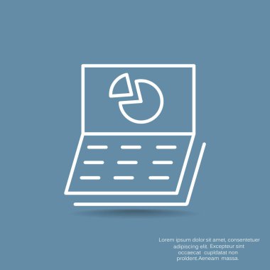 iş grafiği simgesi, vektör illüstrasyonu