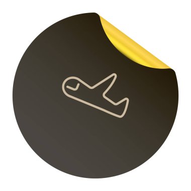 Uçak düz simgesi web tasarımı için