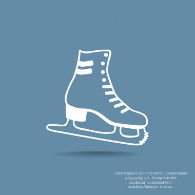 buz pateni ayakkabıları vektör çizim 