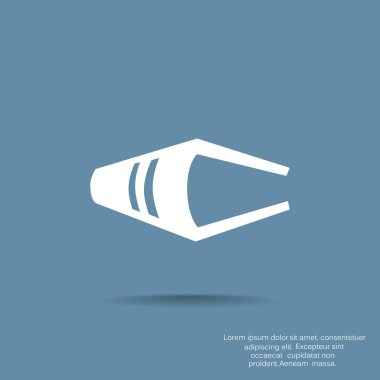 Kapalı kitap web simgesi, basit vektör çizim