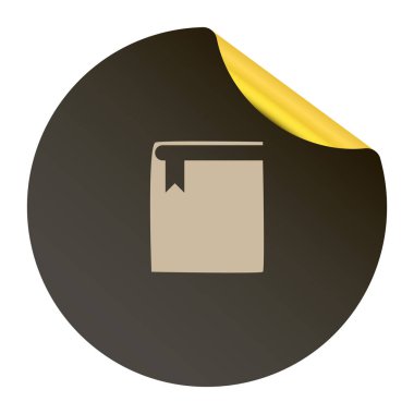 Kapalı kitap web simgesi, basit vektör çizim