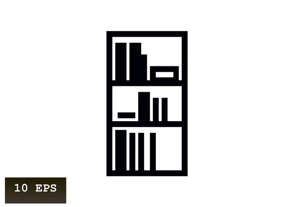 Bücherregal flach Icon — Stockvektor