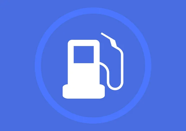 Tankstation Web Pictogram Vector Design — Stockvector