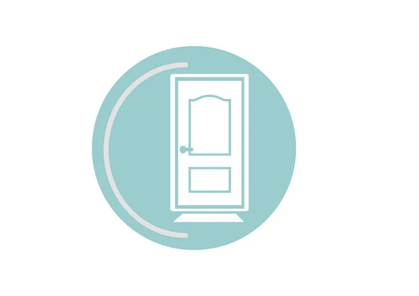 Icono Signo Puerta Ilustración Vectorial — Vector de stock