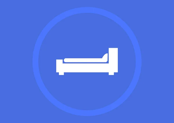 Icône de lit d'hôpital — Image vectorielle