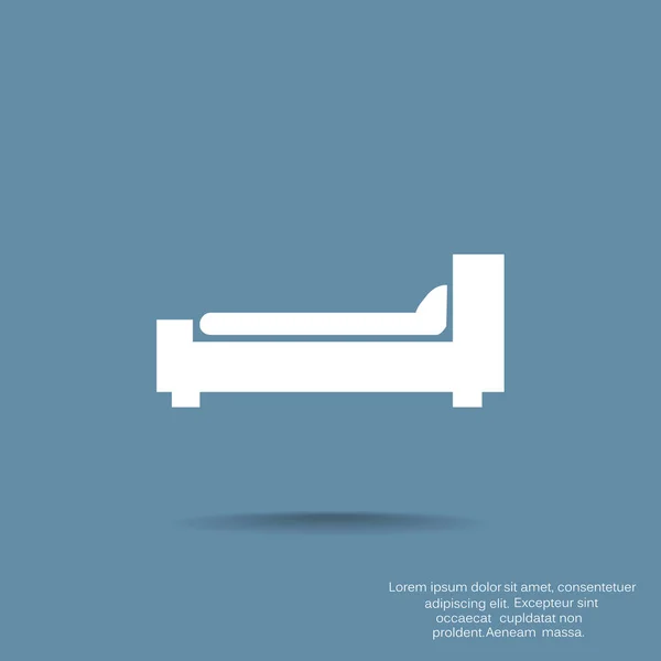 Hastane yatak simgesi — Stok Vektör