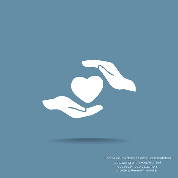 Charity Web Ikone Vektordesign — Stockvektor