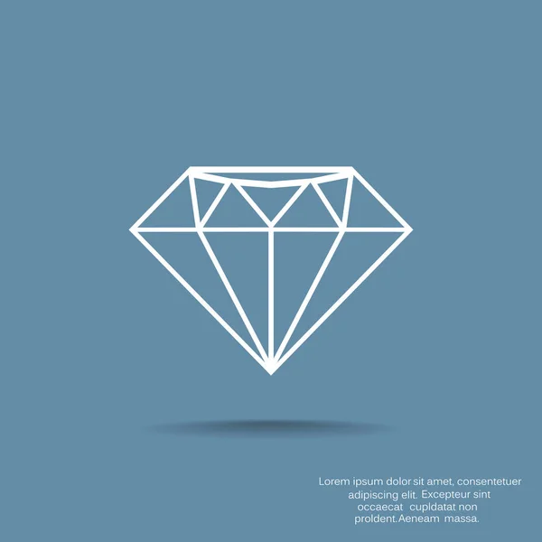 Crystal Teken Vector Illustratie — Stockvector