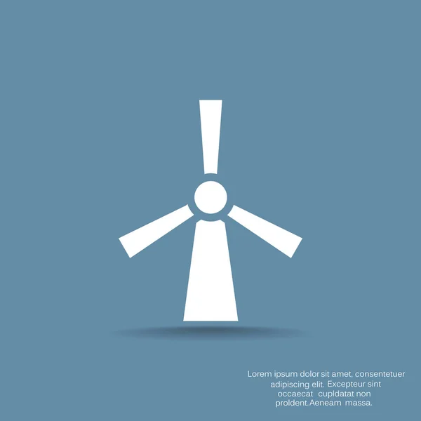 Vektor illustration av en vind generator ikon. — Stock vektor