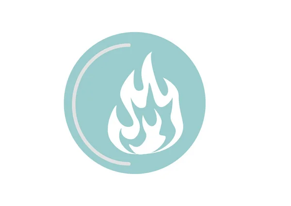 Flame Flat Icon Vector Illustration — Stock Vector