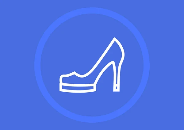 High Heel Shoe Icon Vector Illustration — Stock Vector