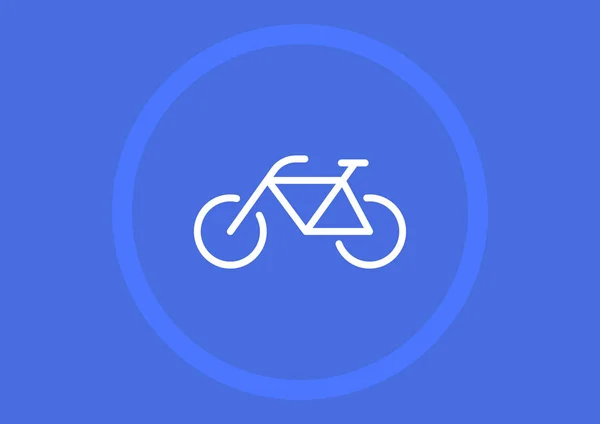 Ícone Bicicleta Web Desenho Vetorial — Vetor de Stock