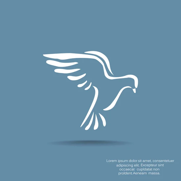 Птичий Плоский Значок Веб Дизайна — стоковый вектор