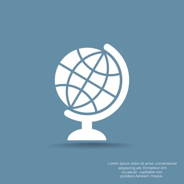 Earth Globe Flat Icon Web Design — Stock Vector