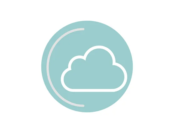Cloud Download Arquivos Ícone Web Design Vetorial — Vetor de Stock