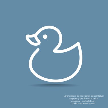 Kuş düz simgesi web tasarımı için