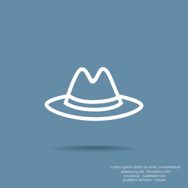 Şapka simgesi vektör illüstrasyonu 