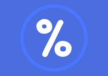 yüzde işareti vektör çizim 