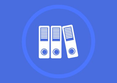 Belge klasörleri basit simgesi