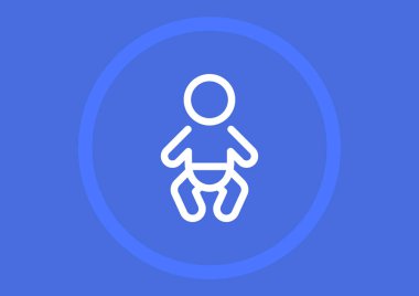  küçük bebek sembolü, vektör çizim