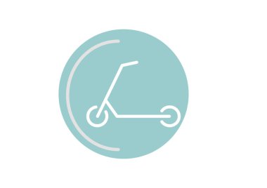 Scooter işareti illüstrasyon vektör 
