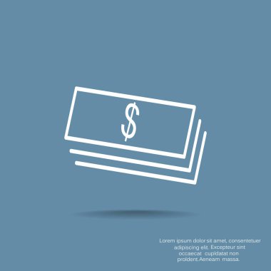 İş düz simgesi, vektör illüstrasyonu