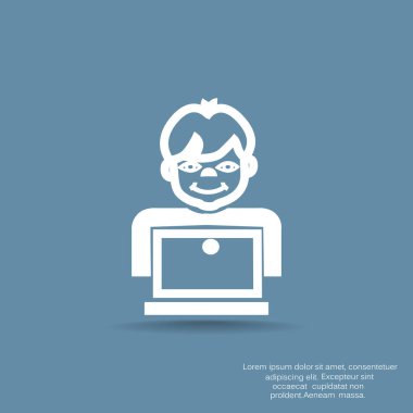 Eğitim simgesi vektör illüstrasyonu 