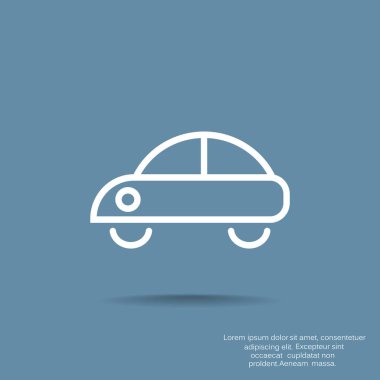Araba web simgesi. vektör tasarımı