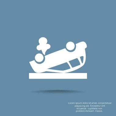 Araba kaza kutsal kişilerin resmi, vektör çizim