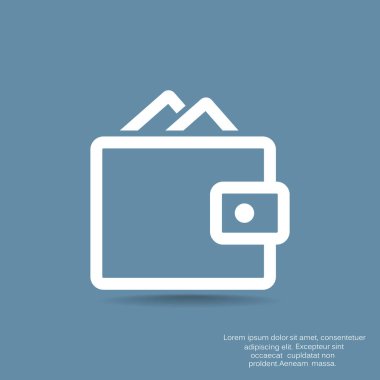 m-cüzdan web simgesi. vektör tasarımı