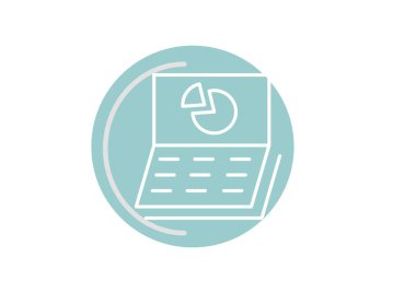 iş grafiği simgesi, vektör illüstrasyonu