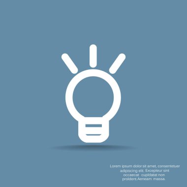 ampul işareti simgesi, vektör çizim