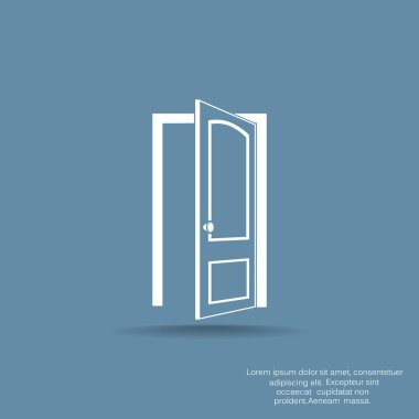kapı işareti simgesi, vektör çizim